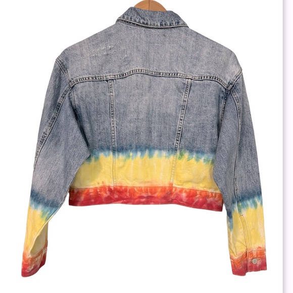 Blank NYC rainbow denim jacket. - Picture 5 of 8